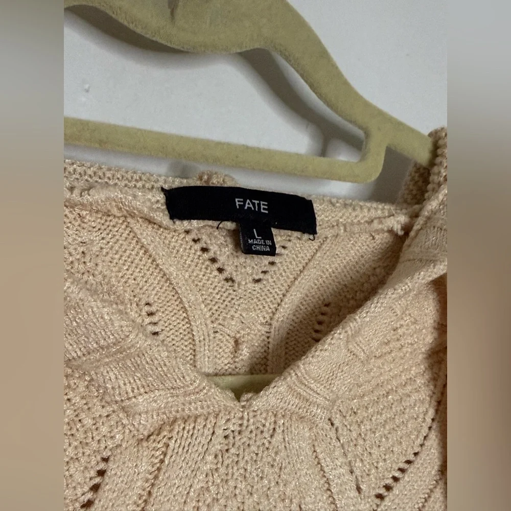 Fate Cable Knit Tan Sweater‎